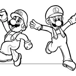 Mario para imprimir e colorir