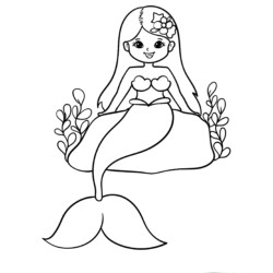 Desenhos para colorir da sereia Peppa - Desenhos para colorir