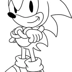 Sonic para imprimir e colorir