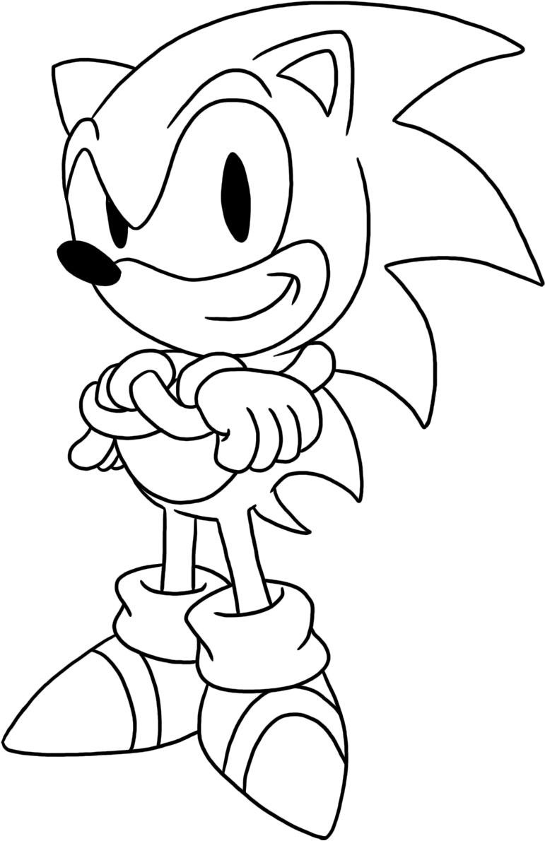 desenho do sonic para colorir