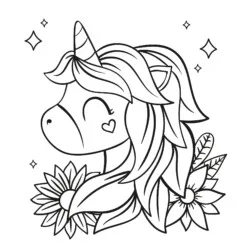 Unicórnio para imprimir e colorir