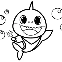Baby Shark para imprimir e colorir