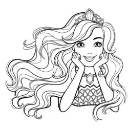 Barbie para imprimir e colorir