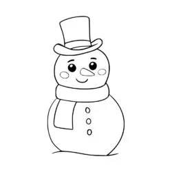 desenho de Bonecos de Neve