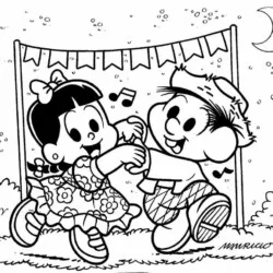 Festa Junina para imprimir e colorir