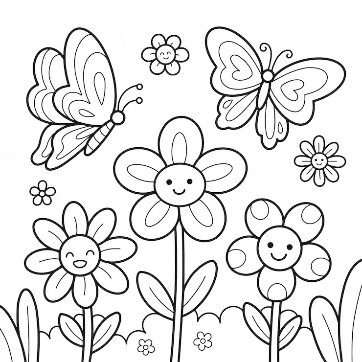 Flores para imprimir e colorir