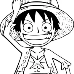 One Piece para imprimir e colorir