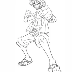 One Piece para imprimir e colorir