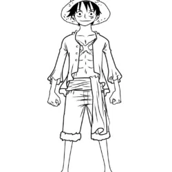 One Piece para imprimir e colorir