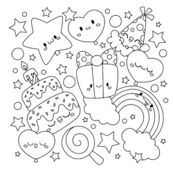 Desenhos para colorir Kawaii - 10