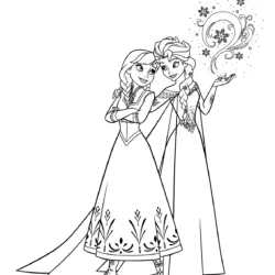 Frozen para imprimir e colorir