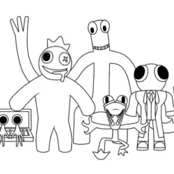 Rainbow Friends para imprimir e colorir