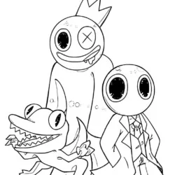 Rainbow Friends para imprimir e colorir