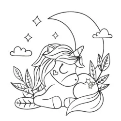 Unicórnio para imprimir e colorir