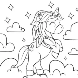 Unicórnio para imprimir e colorir