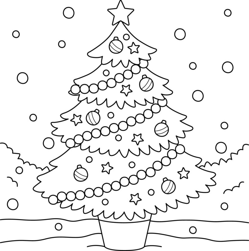 36 Desenho Natal, Árvore de Natal para Colorir e Imprimir