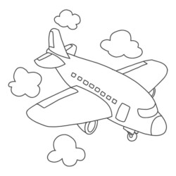 Desenhos de Aviões para Imprimir e Colorir