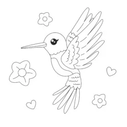 desenho de Beija-flor