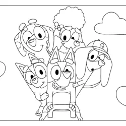 Bluey para imprimir e colorir