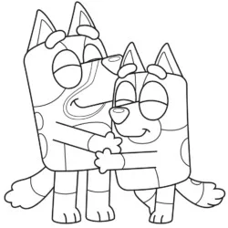 Bluey para imprimir e colorir