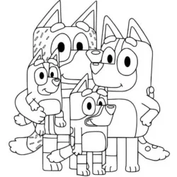 Bluey para imprimir e colorir