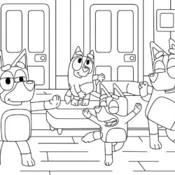Bluey para imprimir e colorir