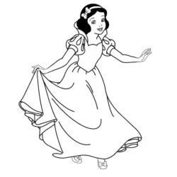 Branca de Neve para imprimir e colorir