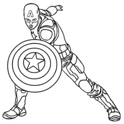 Capitão América para imprimir e colorir