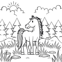 50+ Desenhos de Cavalos para colorir - Dicas Práticas