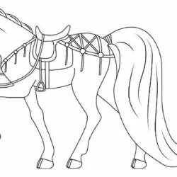 Cavalo para imprimir e colorir