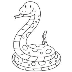 Desenho de Serpente grande para Colorir - Colorir.com