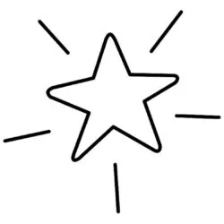 Estrela para imprimir e colorir