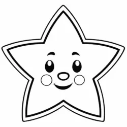 Estrela para imprimir e colorir