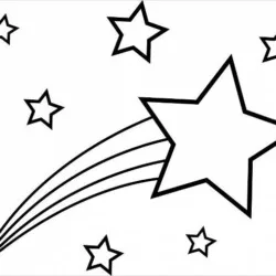 Estrela para imprimir e colorir