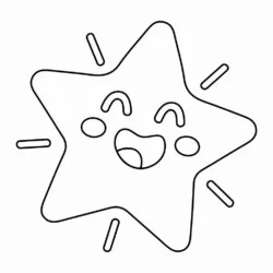Estrela para imprimir e colorir