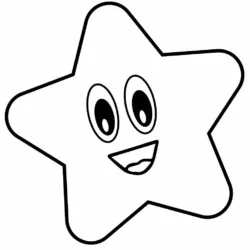 Estrela para imprimir e colorir