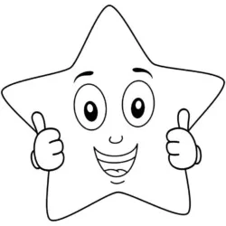 Estrela para imprimir e colorir