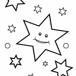Estrela para imprimir e colorir