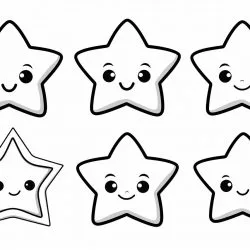Estrela para imprimir e colorir