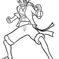 Luffy para imprimir e colorir
