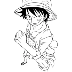 Luffy para imprimir e colorir