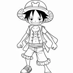 Luffy para imprimir e colorir