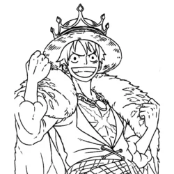 Luffy para imprimir e colorir