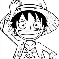 Luffy para imprimir e colorir