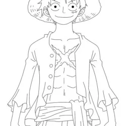 Luffy para imprimir e colorir