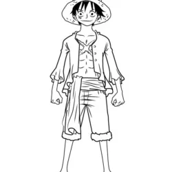 Luffy para imprimir e colorir