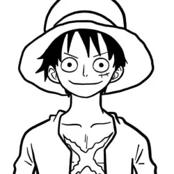 Luffy para imprimir e colorir