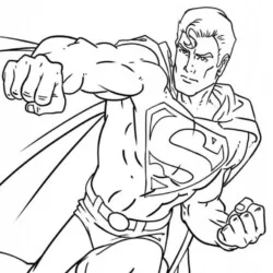 Superman (Super-homem) para imprimir e colorir