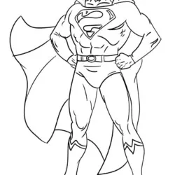 Superman (Super-homem) para imprimir e colorir