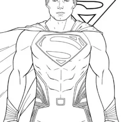 Superman (Super-homem) para imprimir e colorir